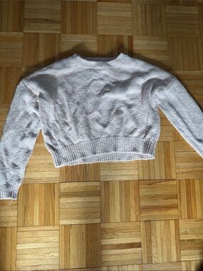 Soft Cropped Women's Sweater - Pink